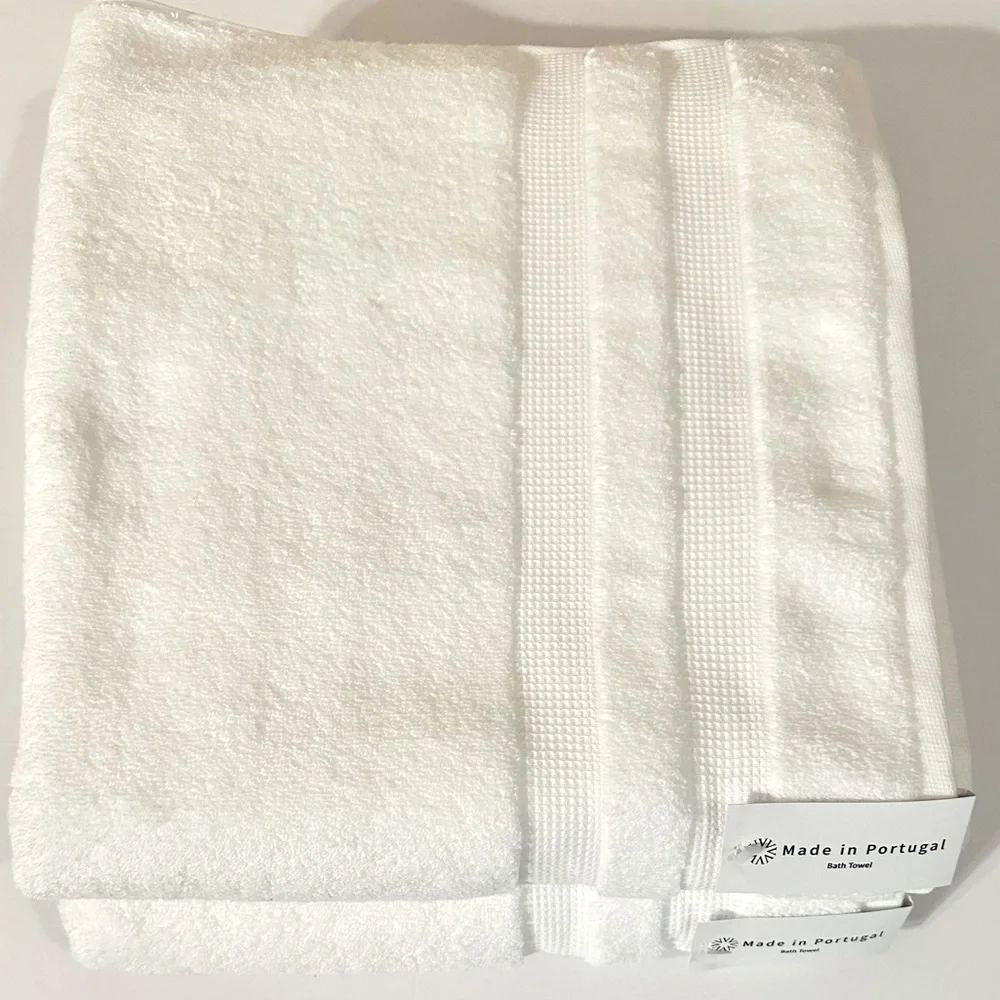 🎁VILLAFELPOS Spa Collection - Cotton Bath Towel Set - SEVEN (7) Pieces - White